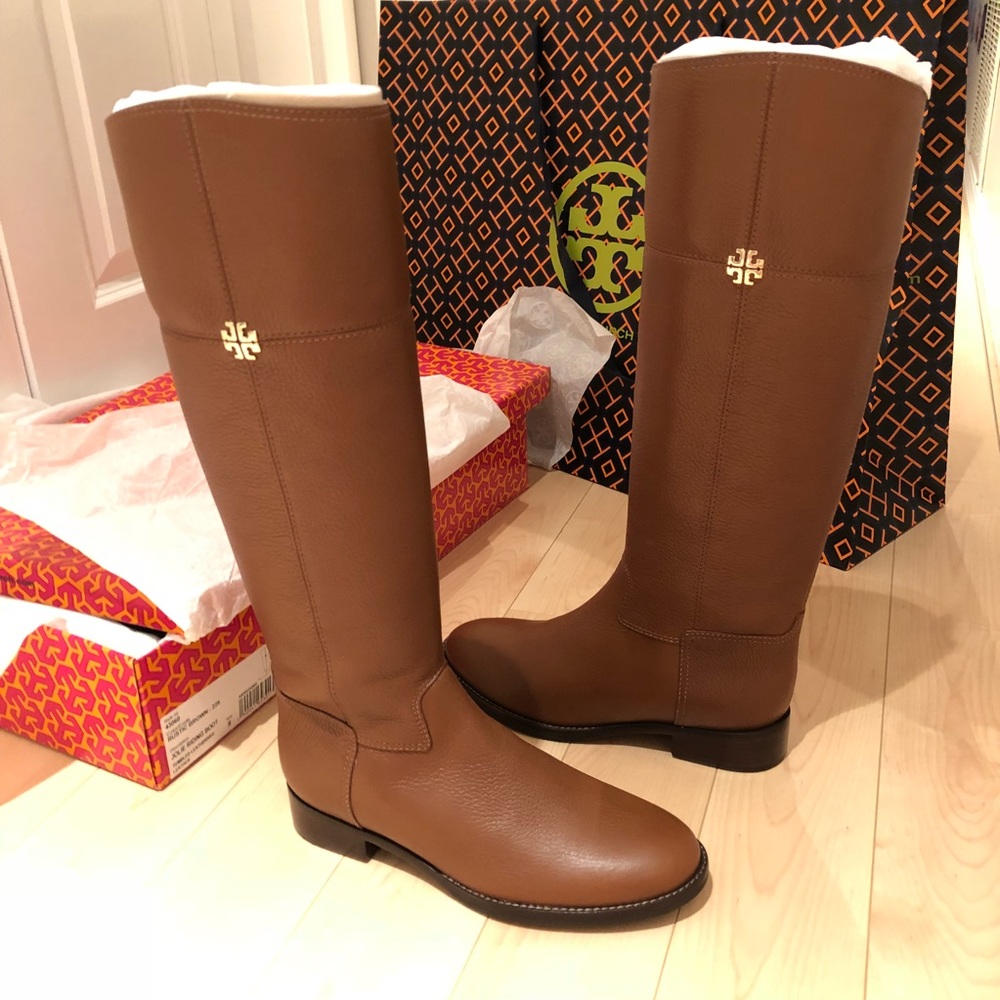Tory Burch Tumbled Leather Riding Boot